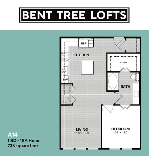 A14 Floorplan Bent Tree Lofts